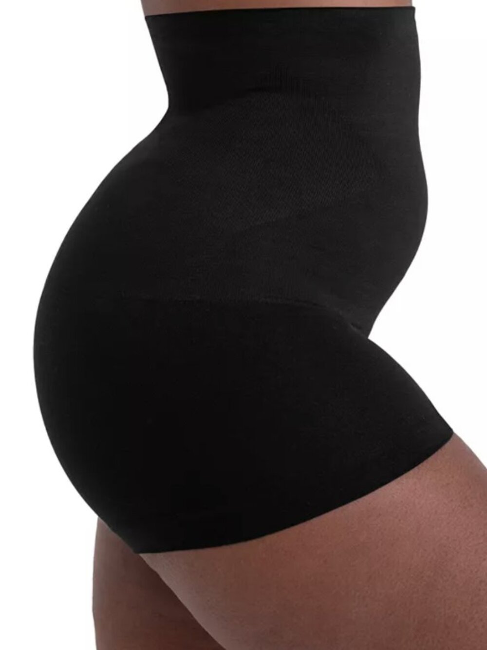 Shapermint Essentials Women's High Waisted Shaper Boyshort 18437 Black NWT